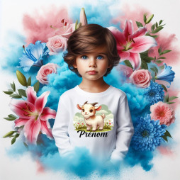 Tee-shirt-garçon-personnalisé-chèvre