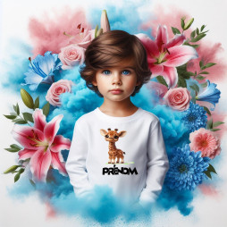 Tee-shirt-garçon-personnalisé-girafe