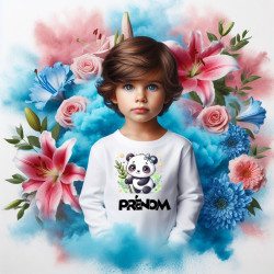 Tee-shirt-garçon-personnalisé-panda-fille