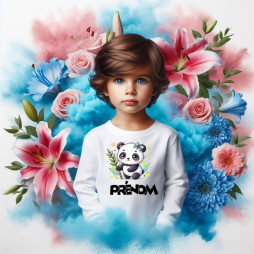 Tee-shirt-garçon-personnalisé-panda-fille