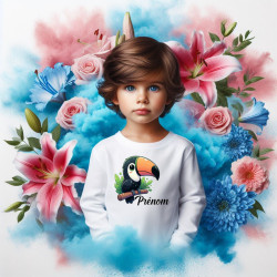 Tee-shirt-garçon-personnalisé-toucan