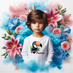 Tee-shirt-garçon-personnalisé-toucan