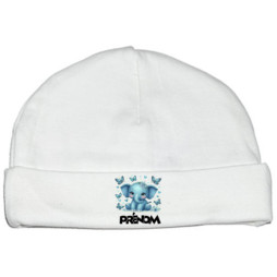bonnet-naissance-personnalisé-elephant-papillon-prénom