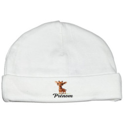 bonnet-naissance-personnalisé-girafe-prénom