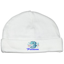 bonnet-naissance-personnalisé-hippocampe-prénom