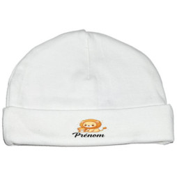 bonnet-naissance-personnalisé-lion-prénom