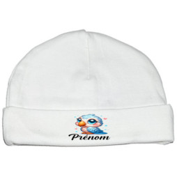 bonnet-naissance-personnalisé-perroquet-prénom