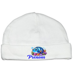 bonnet-naissance-personnalisé-poisson-bleue-prénom