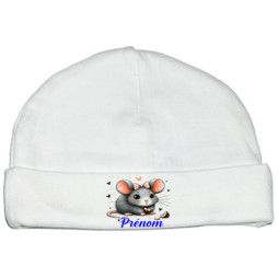 bonnet-naissance-personnalisé-souris-prénom