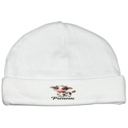 bonnet-naissance-personnalisé-vache-prénom